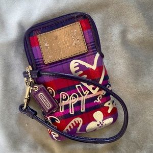 Coach Poppy Wristlet/Phone Case